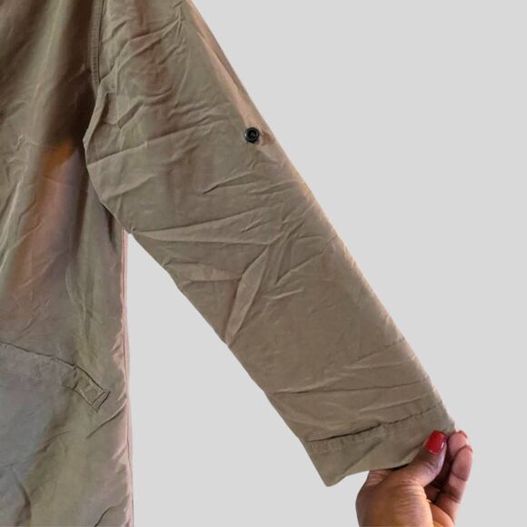 Soft Surroundings Utility Dress XS Tan Zip Front Pockets Casual Relaxed Fit - Picture 11 of 12